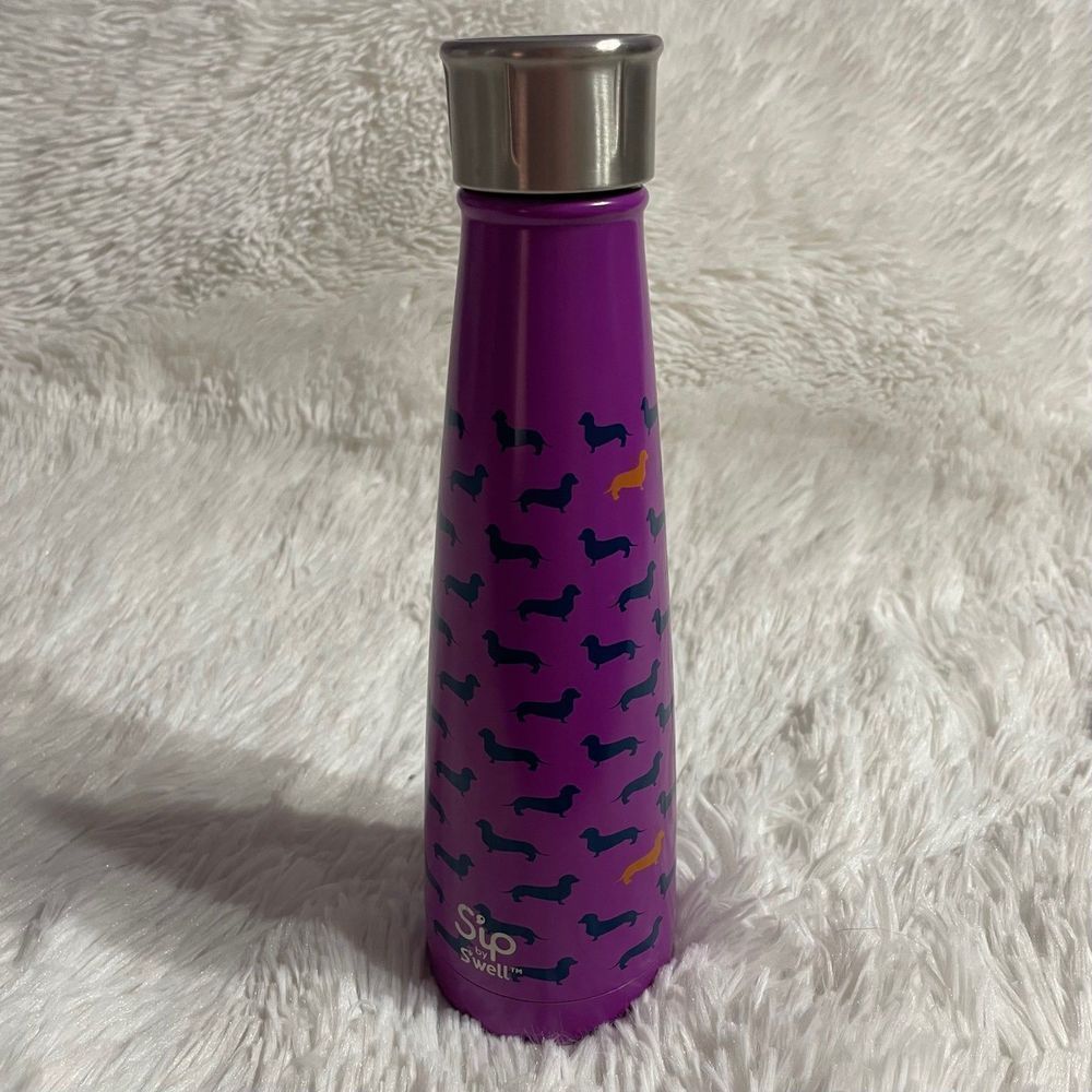 S'ip by S'well Dachshund 15oz Insulated Stainless Steel Water Bottle - Picture 1 of 10